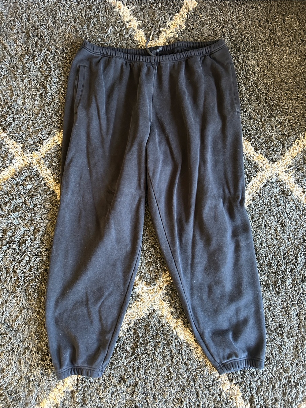 SKIMS Cotton Fleece Classic Jogger Black Jogger Pants Size XL